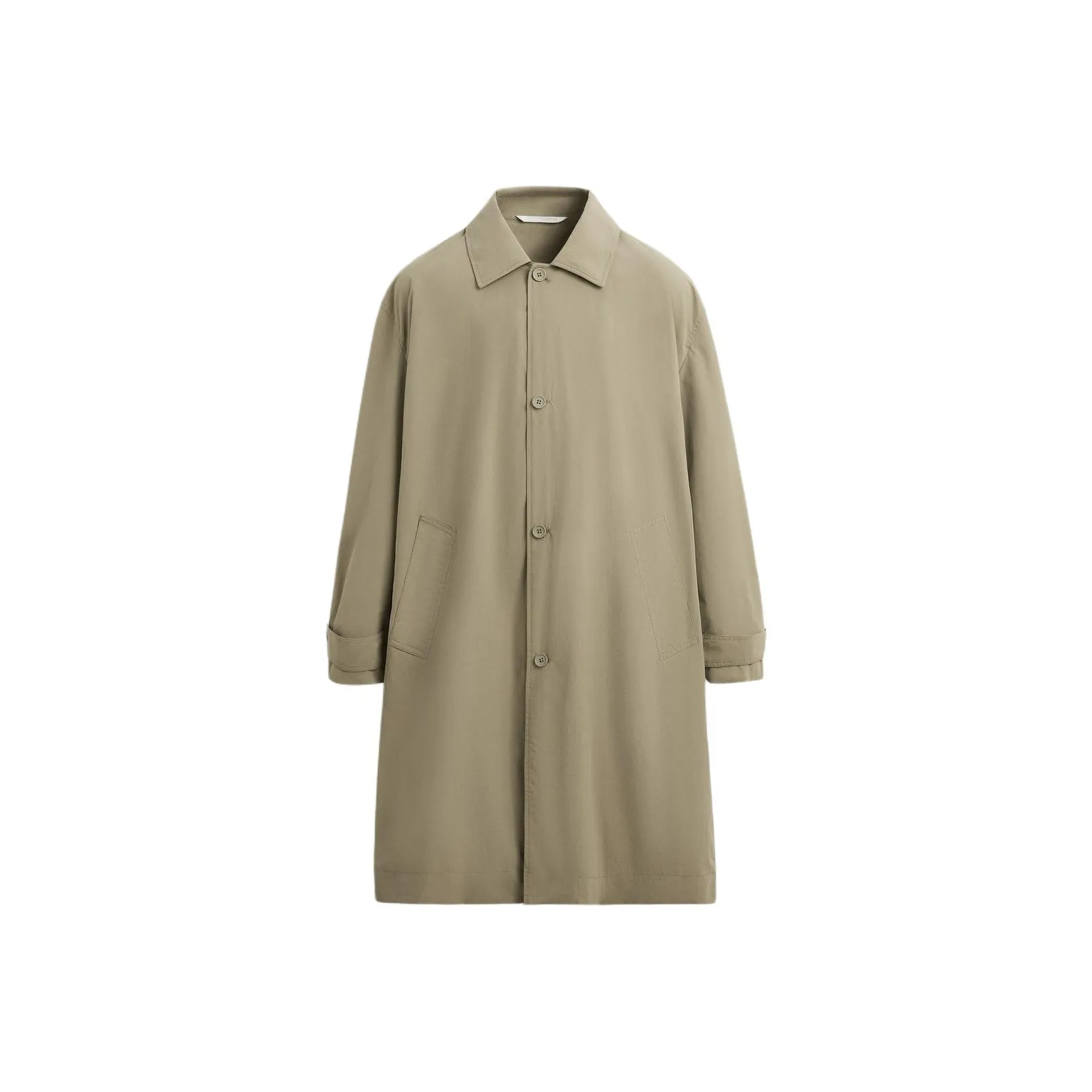 ZARA Light Khaki Men's Trench Coat ZARA Светлый Хаки Мужской Тренч