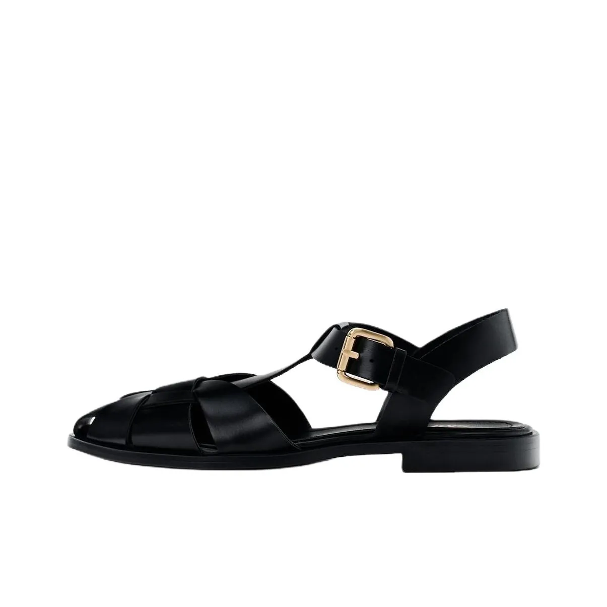 ZARA Римские сандалии 2 см Женские Черные