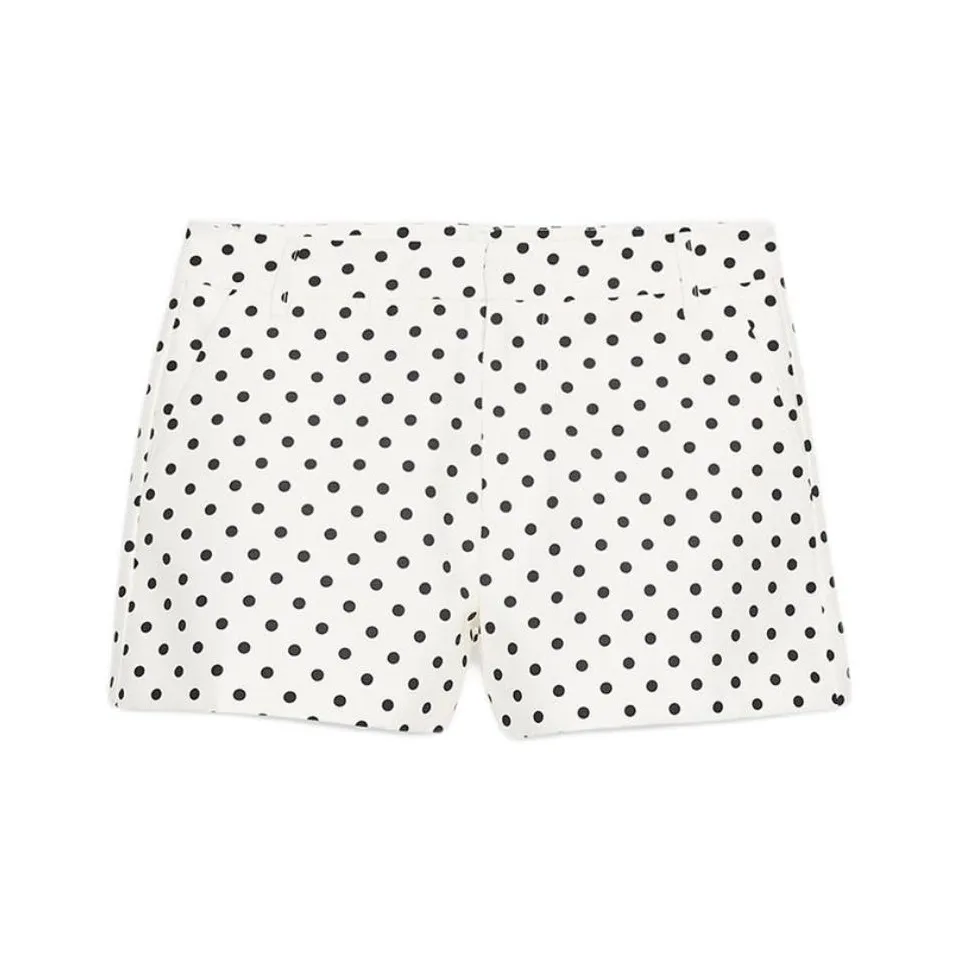 ZARA Белый/Черный Женские Повседневные Шорты