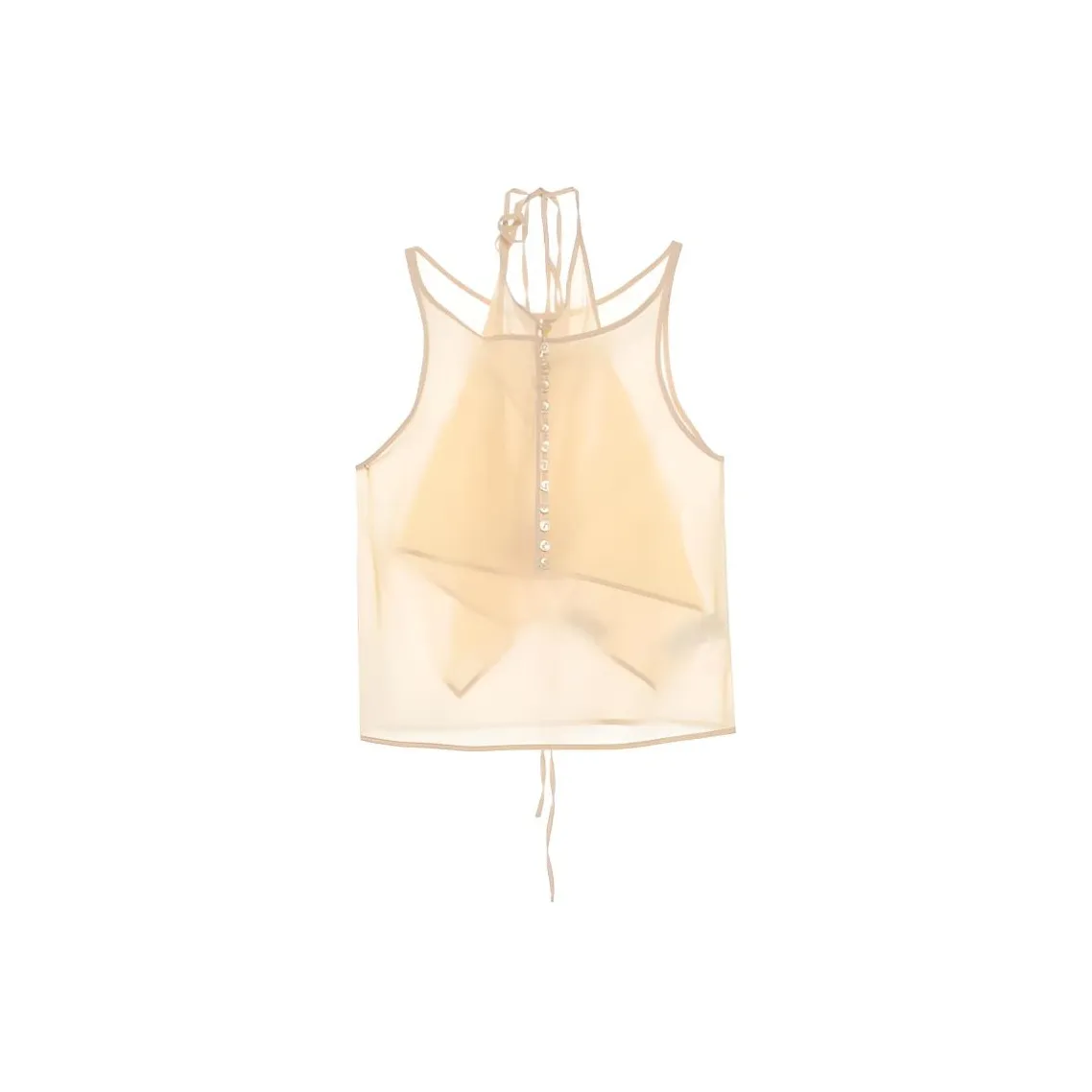 LOW CLASSIC SS25 Топ на бретелях Женский Бежевый