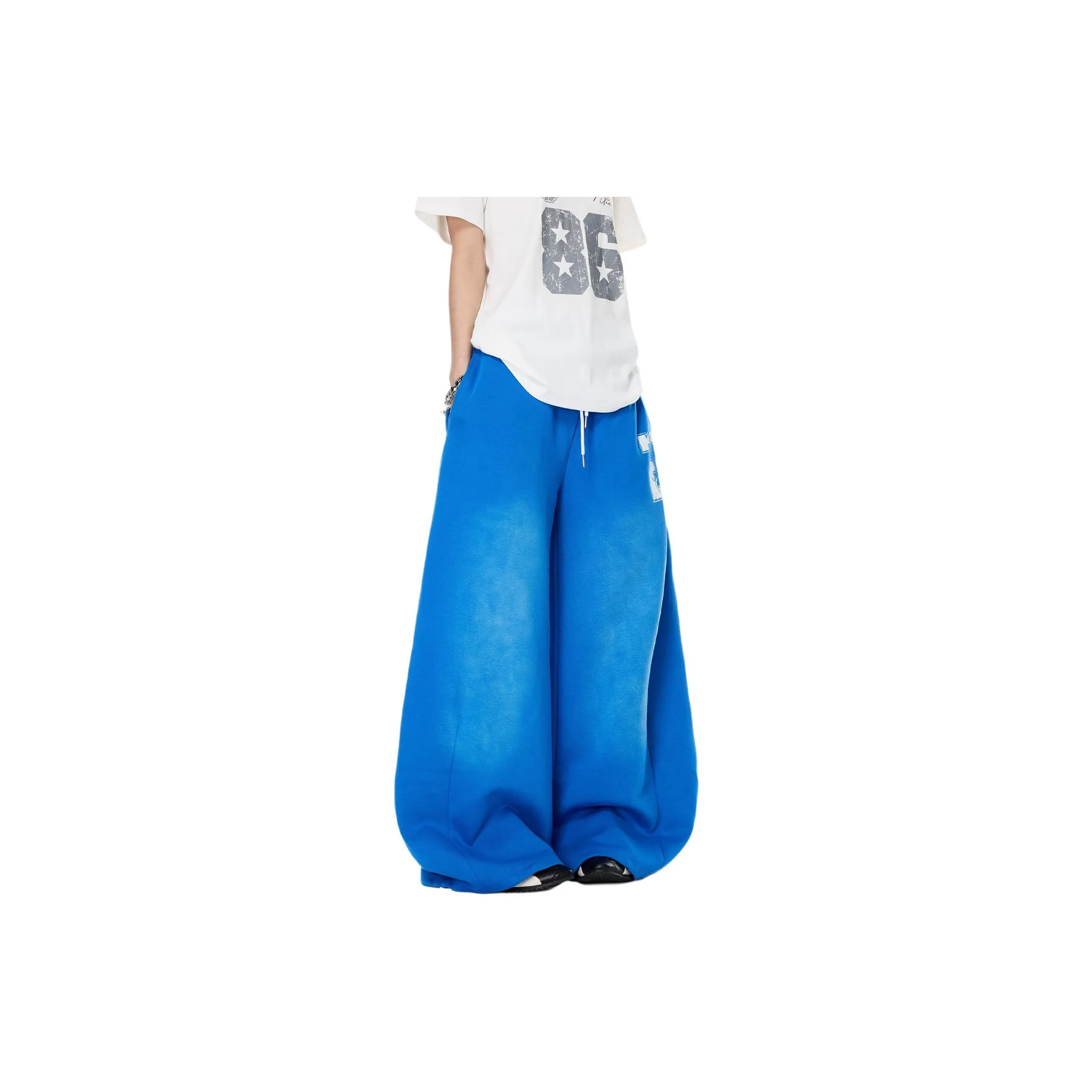 GONGFUSHE Blue Unisex Casual Pants GONGFUSHE Синий Унисекс Повседневные Штаны