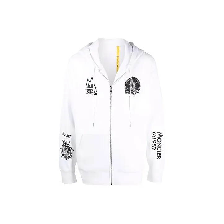 Moncler Zip Up 1952 Logo Hoodie Sweatshirt