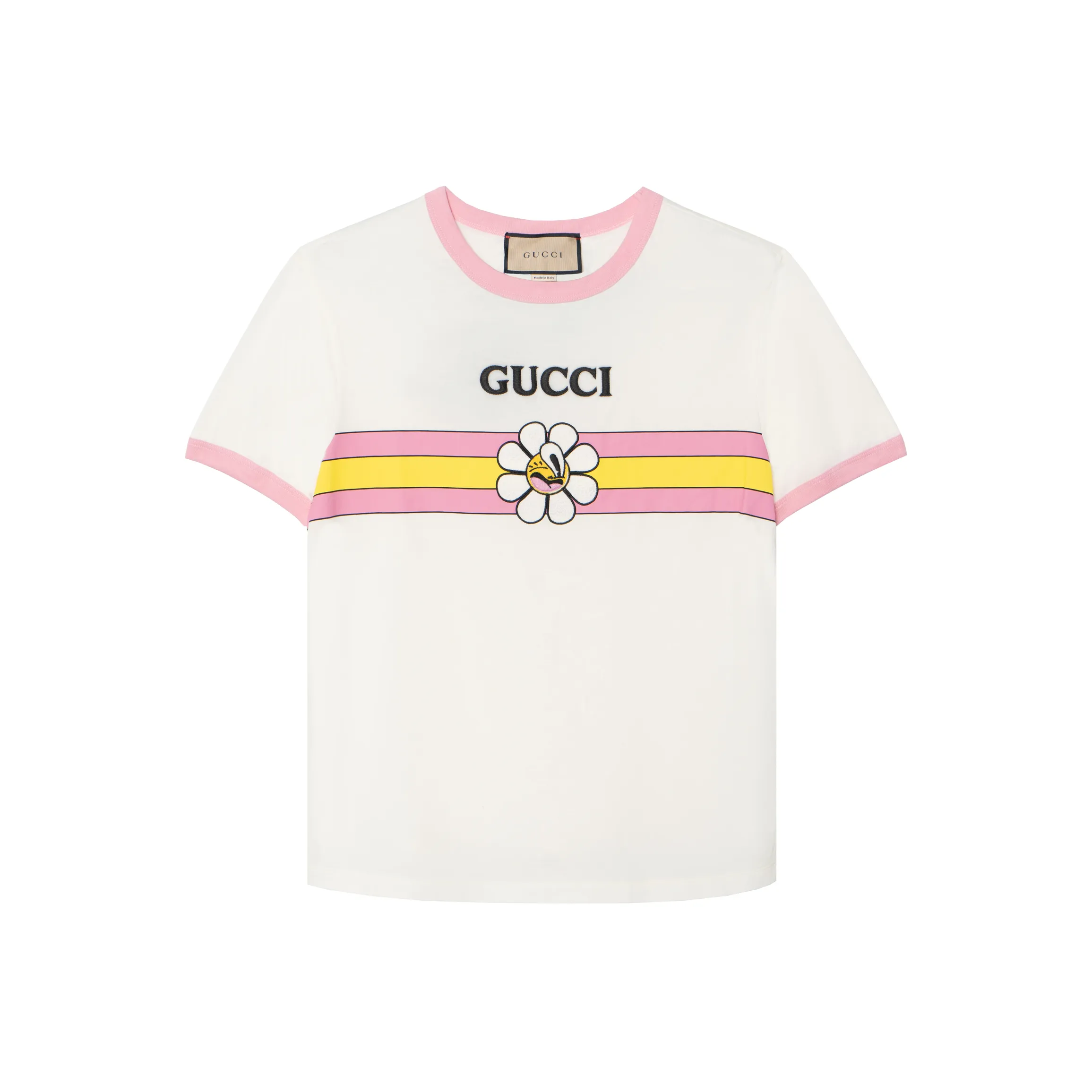 GUCCI SS24 T Рубашка Женская Серый Белый