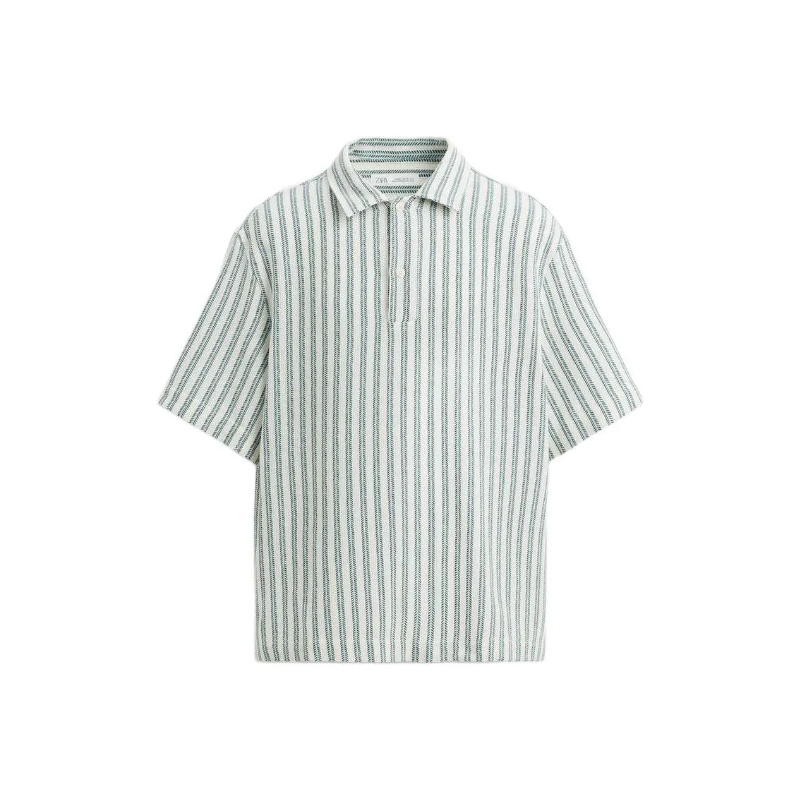 ZARA Зеленый/Синий Мужская Поло