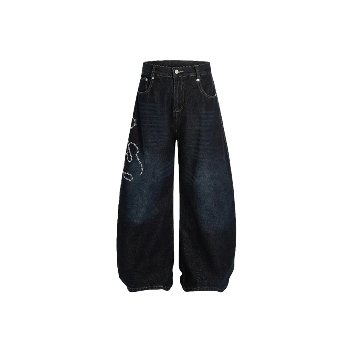 POPO.INFO Темно-синие женские джинсы