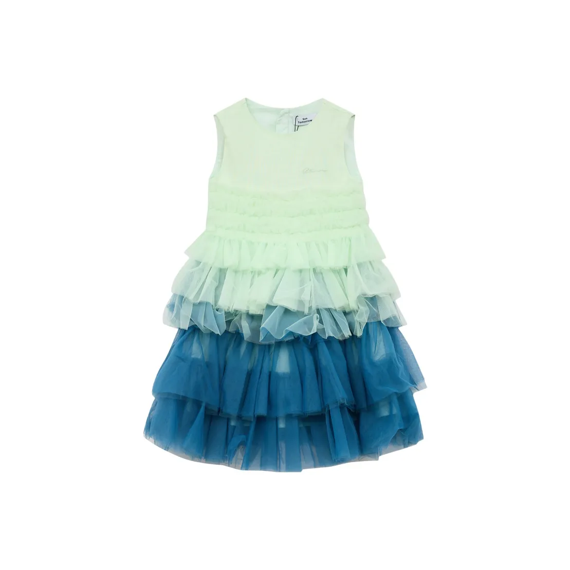 SUNTOMORROW Платье 2025 Лето Зеленый Подростки