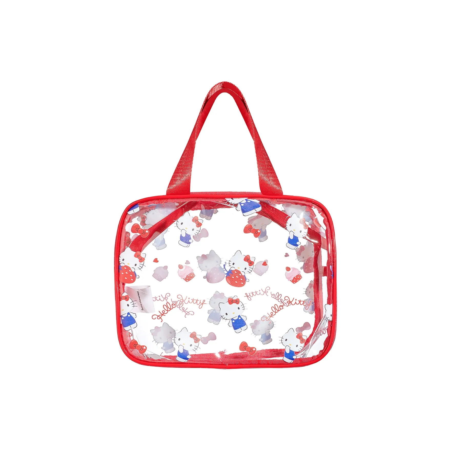 Sanrio Hello Kitty ПВХ Путешественный Сумка для хранения Женская Красная