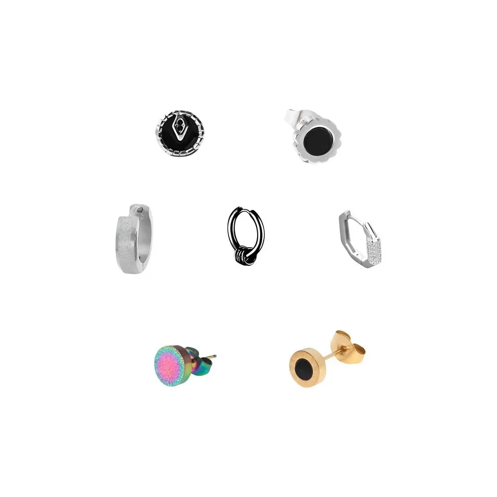 VERENA REINE Серьги из титанового стального сплава Мужские