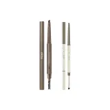 2종 세트: 크레센트 문 Eyebrow Pencil #04 다크 브라운 0.26g + 칼날 Eyeliner 겔 펜 #01 내추럴 블랙 0.06g
