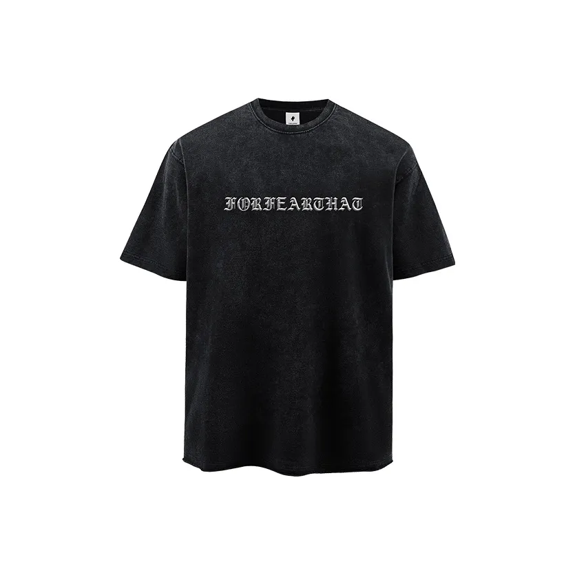 FOR FEAR THAT Промытый черный Унисекс T-рубашки