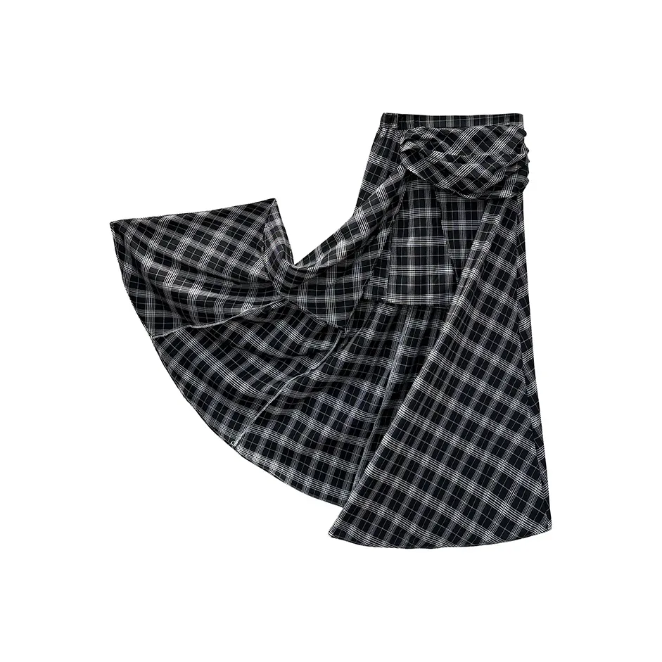 KALULI Повседневный Длинный Юбка Высокий Женские