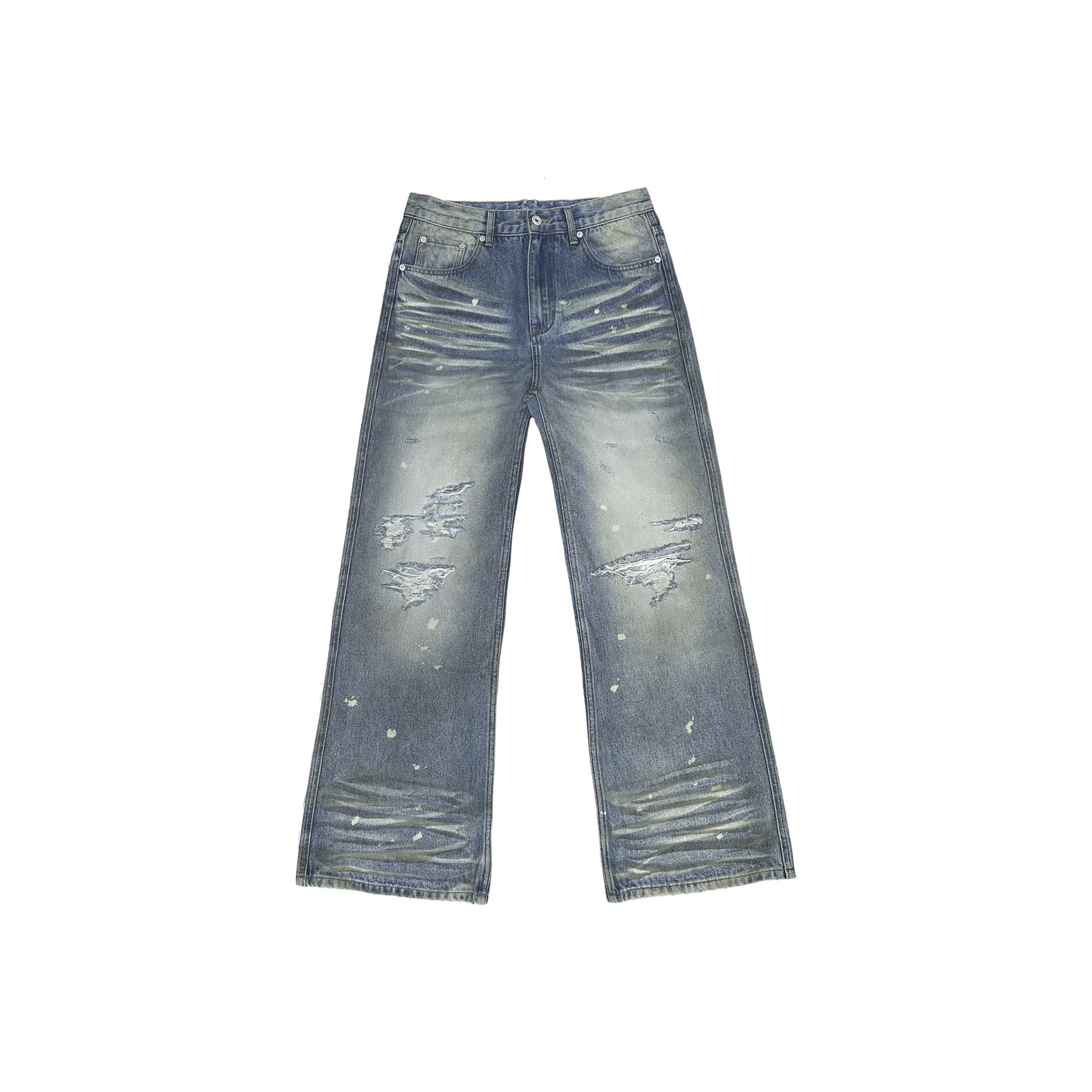 WANNA LAB Грязно-синие унисекс джинсы
