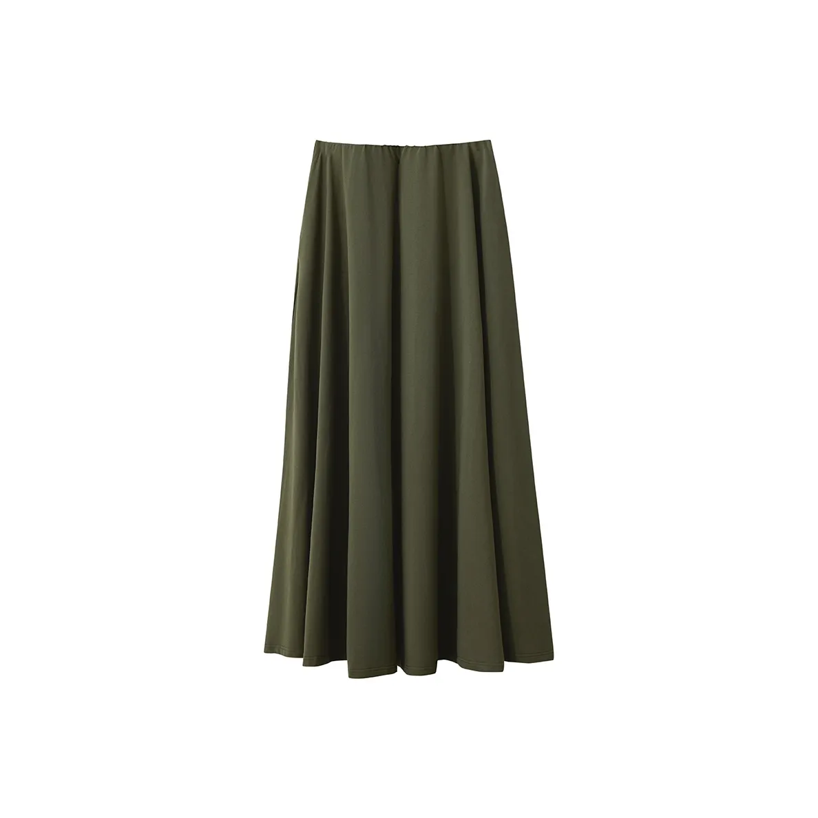 AMII Армейский зеленый Женские Повседневные Длинные Юбки