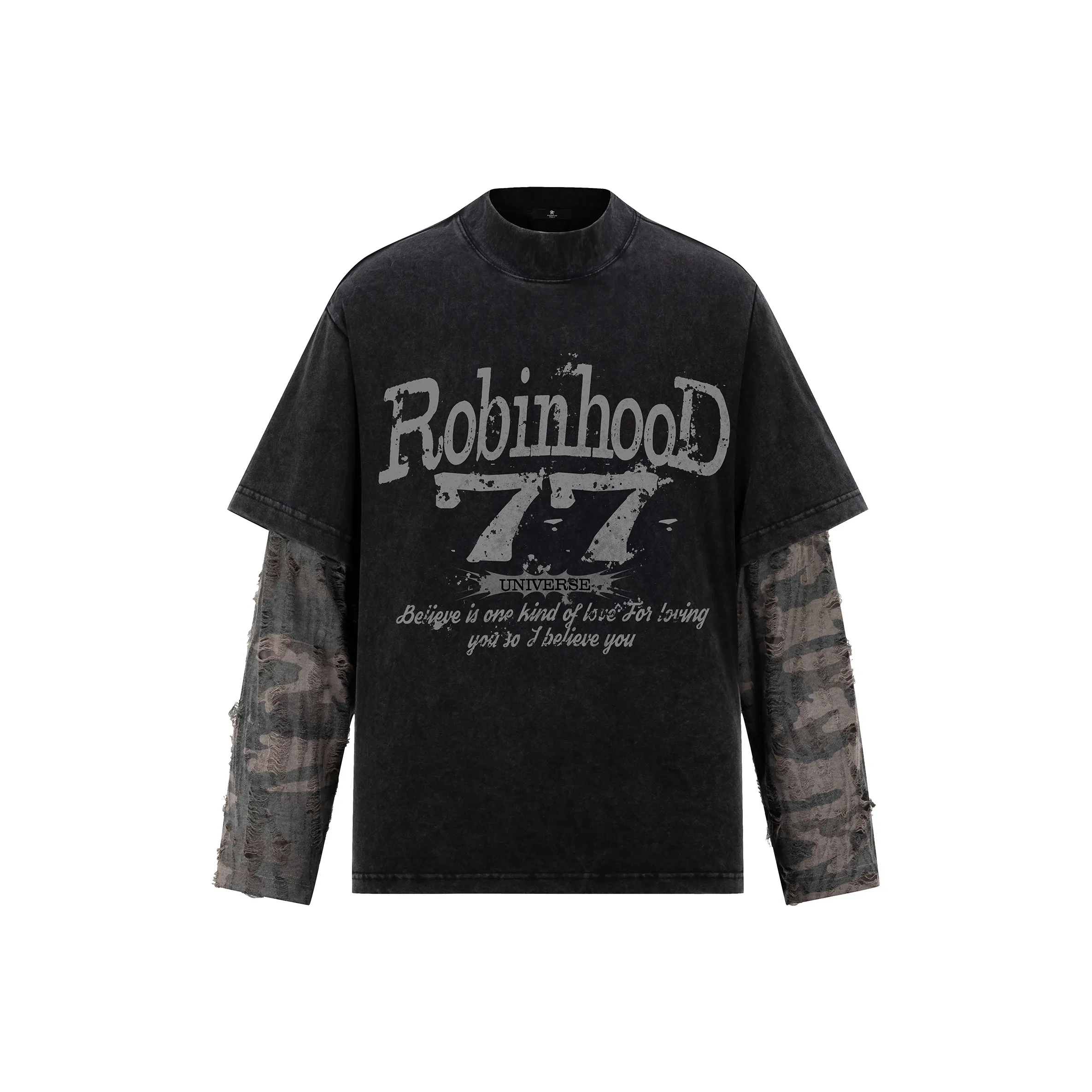 ROBINHOOD Черный Коричневый Камуфляж Женские T-рубашки