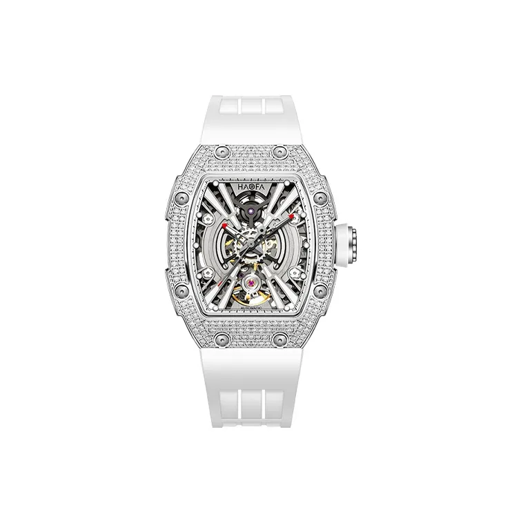 HaofaTourbillon 1907L Автоматический Механический Механизм Часы Женские Часы С Черепным Циферблатом