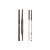 2종 세트: 크레센트 문 Eyebrow Pencil #01 그레이 브라운 0.26g + 칼날 Eyeliner 겔 펜 #01 내추럴 블랙 0.06g