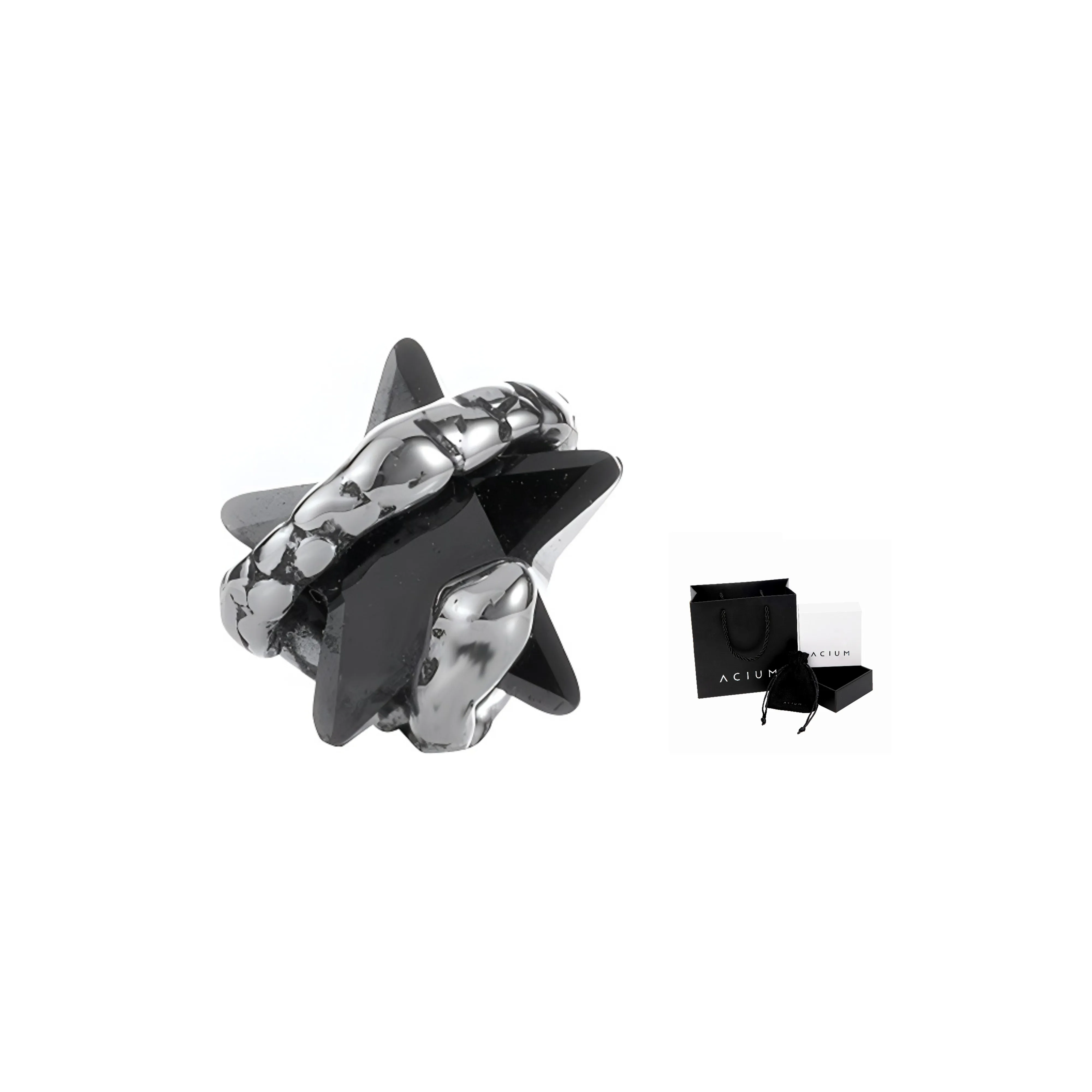 ACIUM Титановые стальные серьги-гвоздики унисекс