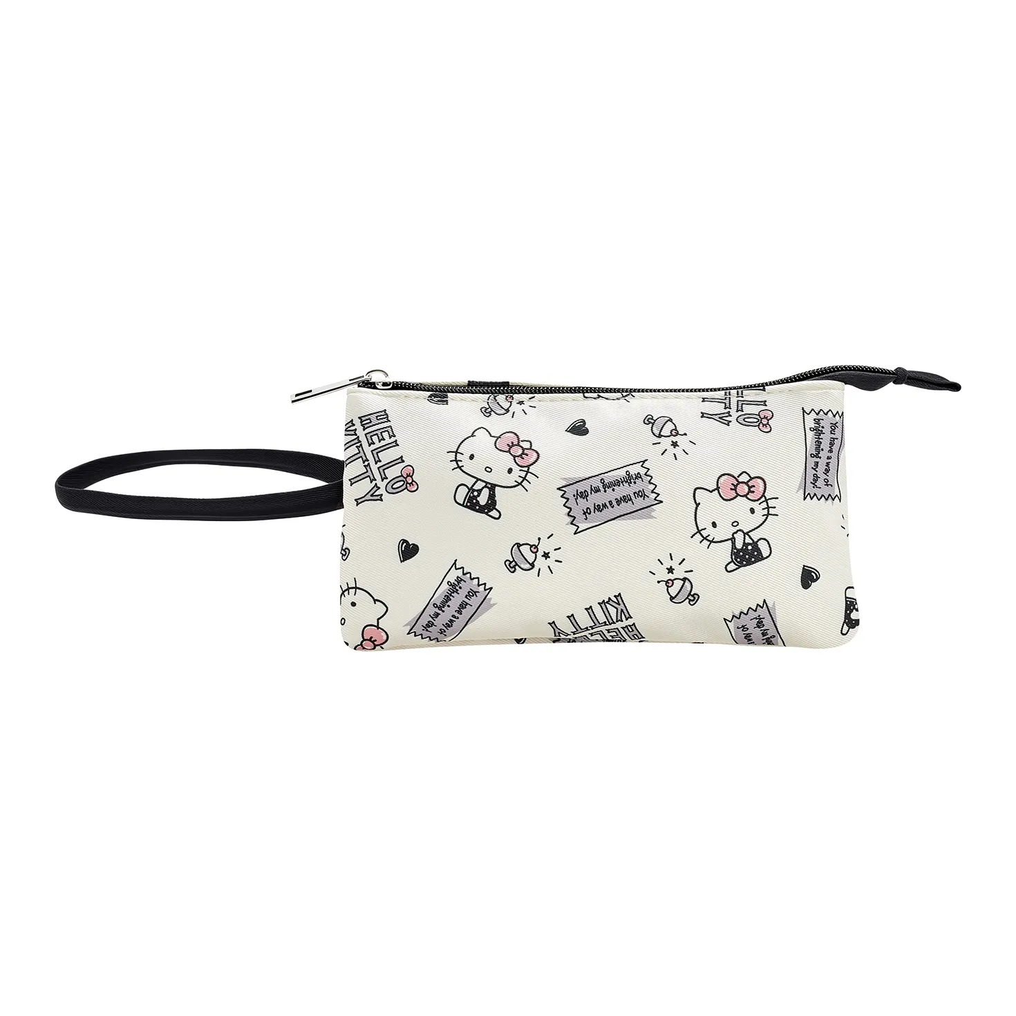 Sanrio Hello Kitty Холст Путешествие Сумка для хранения Черный Белый