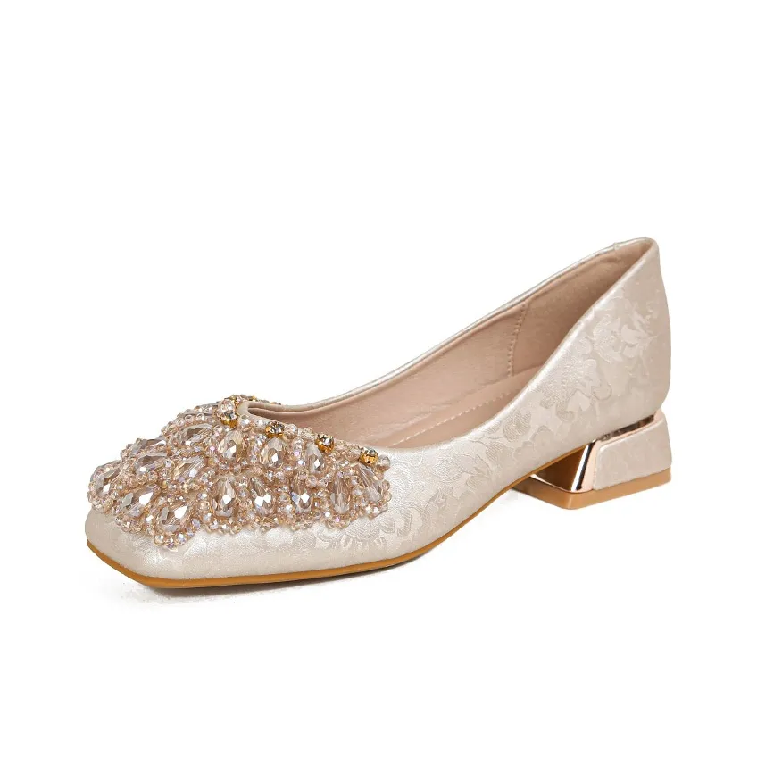 CAOT Квадратный каблук Высокие каблуки Женские Шампанское