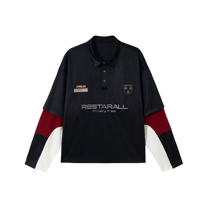 H YXIANG Темно-синяя женская поло