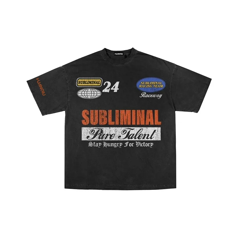 HUANQIU Черный Унисекс T-рубашки