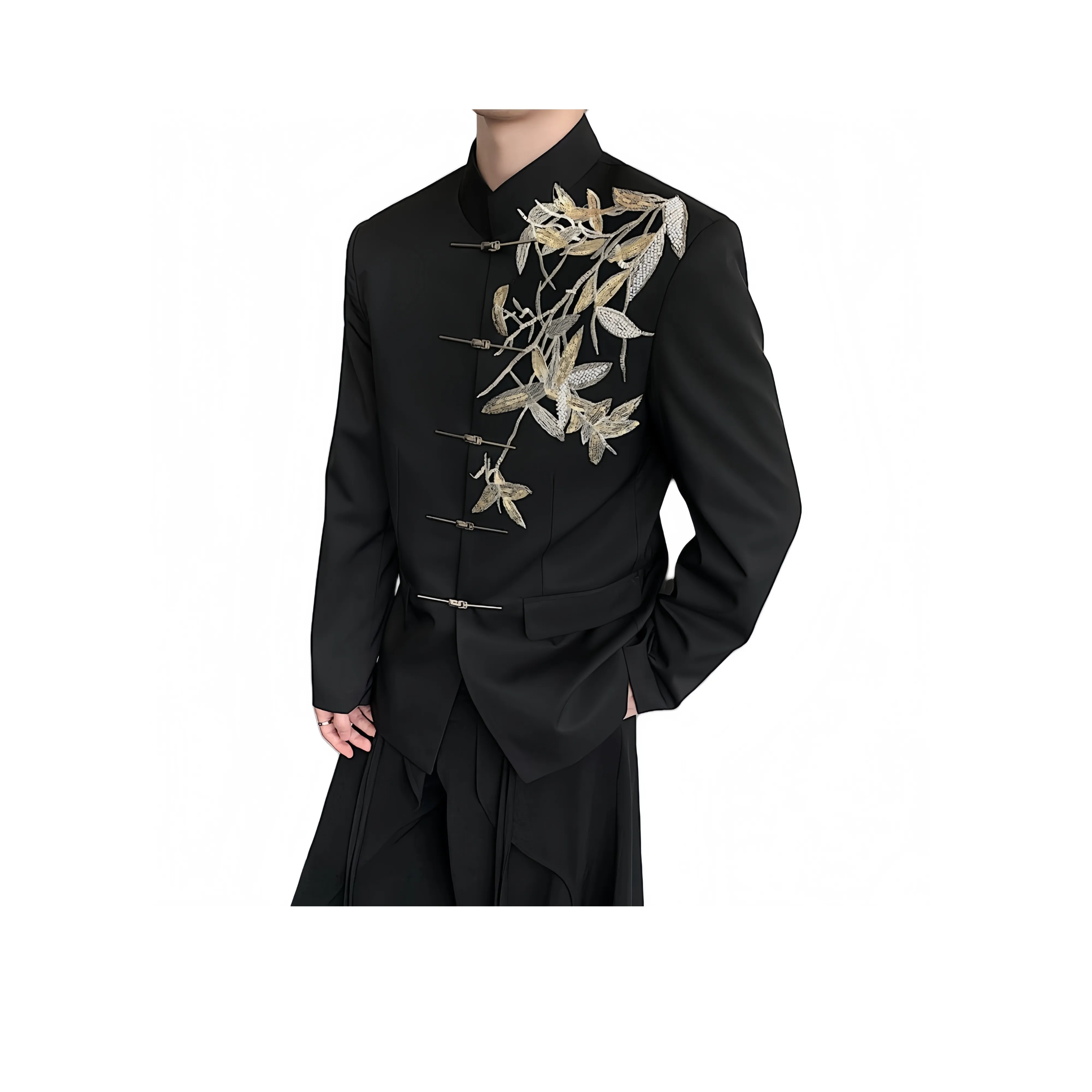 SAGP Черный Мужской Бизнес-Костюм