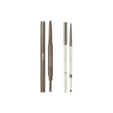 2종 세트: 크레센트 문 Eyebrow Pencil #01 그레이 브라운 0.26g + 칼날 Eyeliner 겔 펜 #02 엘레강스 브라운 0.06g