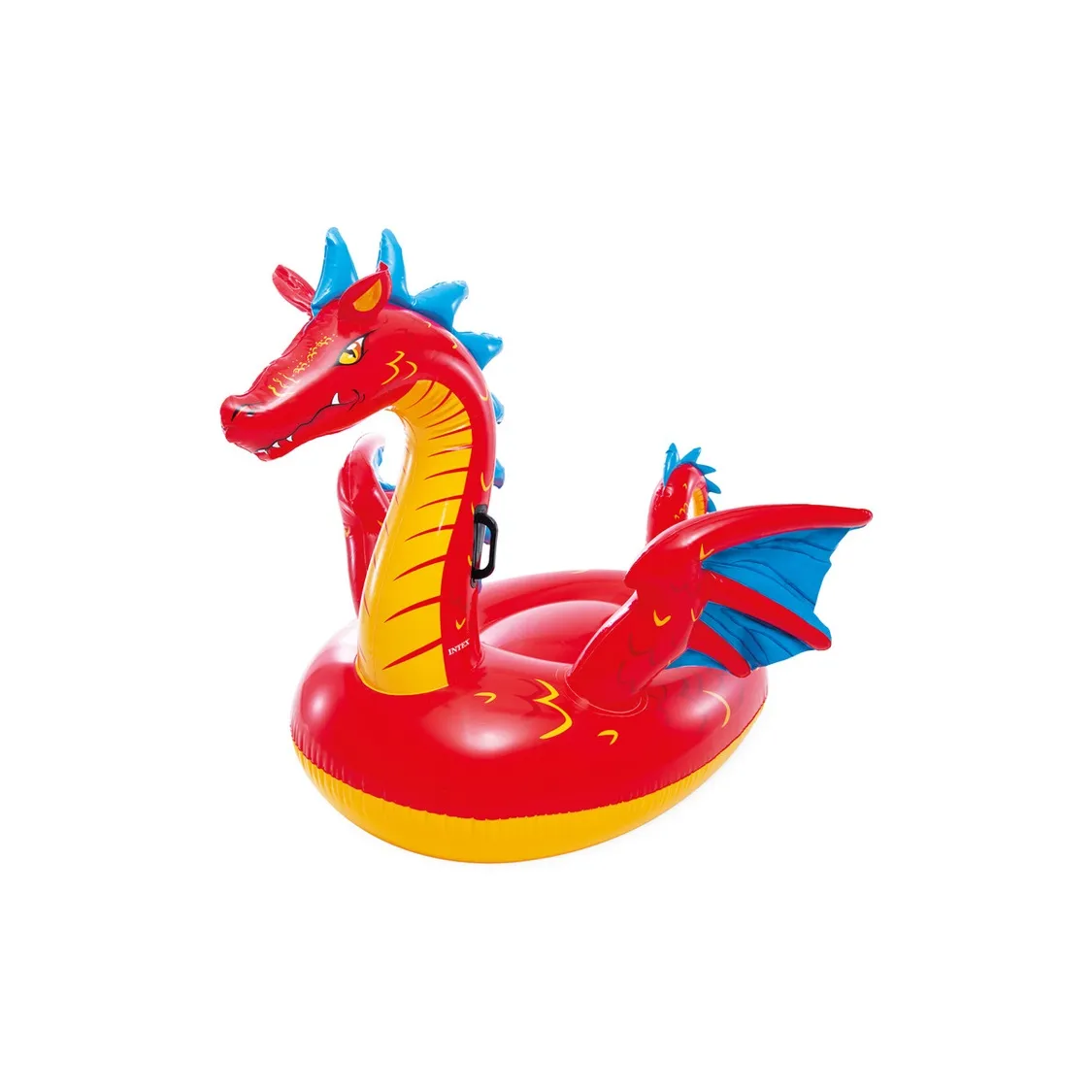 INTEX Magic Dragon Inflatable Ride, Swim Ring For Adults And Kids Inflatable Toy, Thickened Water Float And Paddle