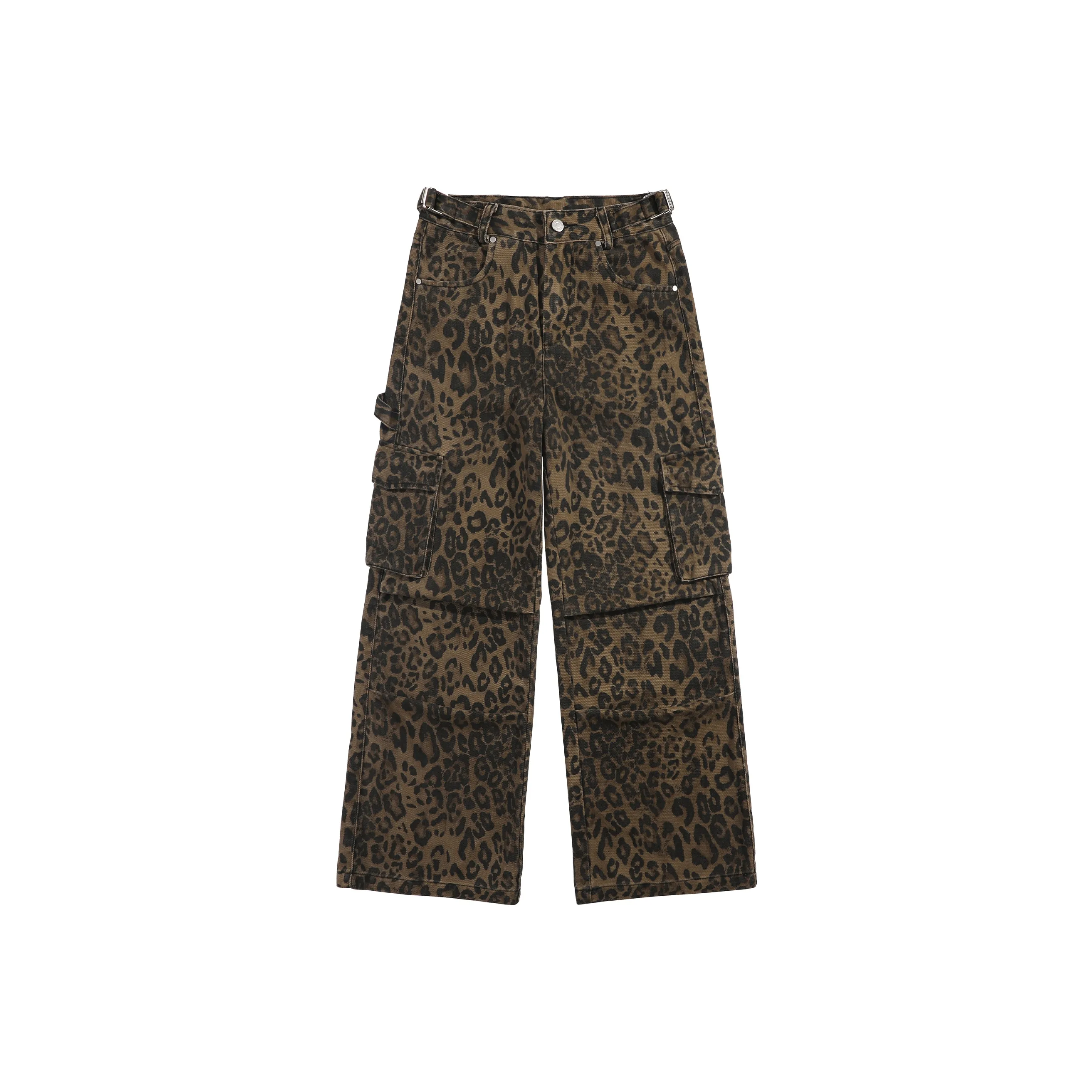 Wen Shan Леопардовый принт Брюки Женские Джинсы