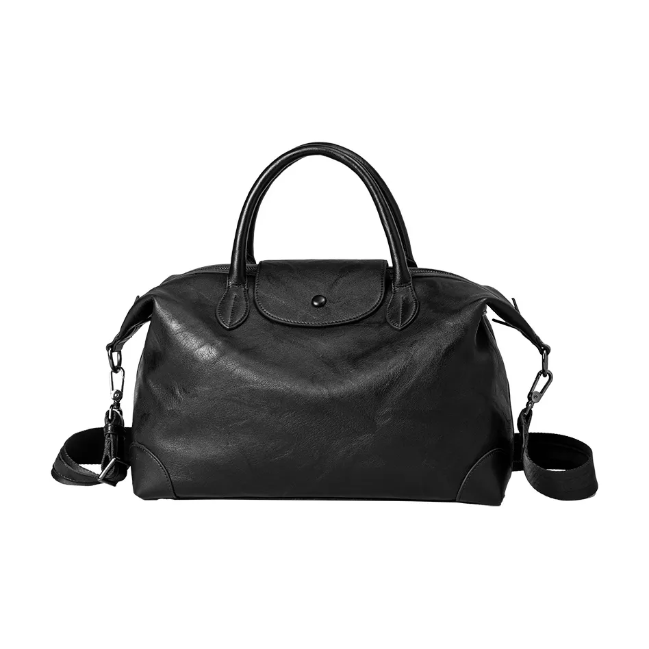 SHIZIYOUA Сумка из коровьей кожи Мужская Черная