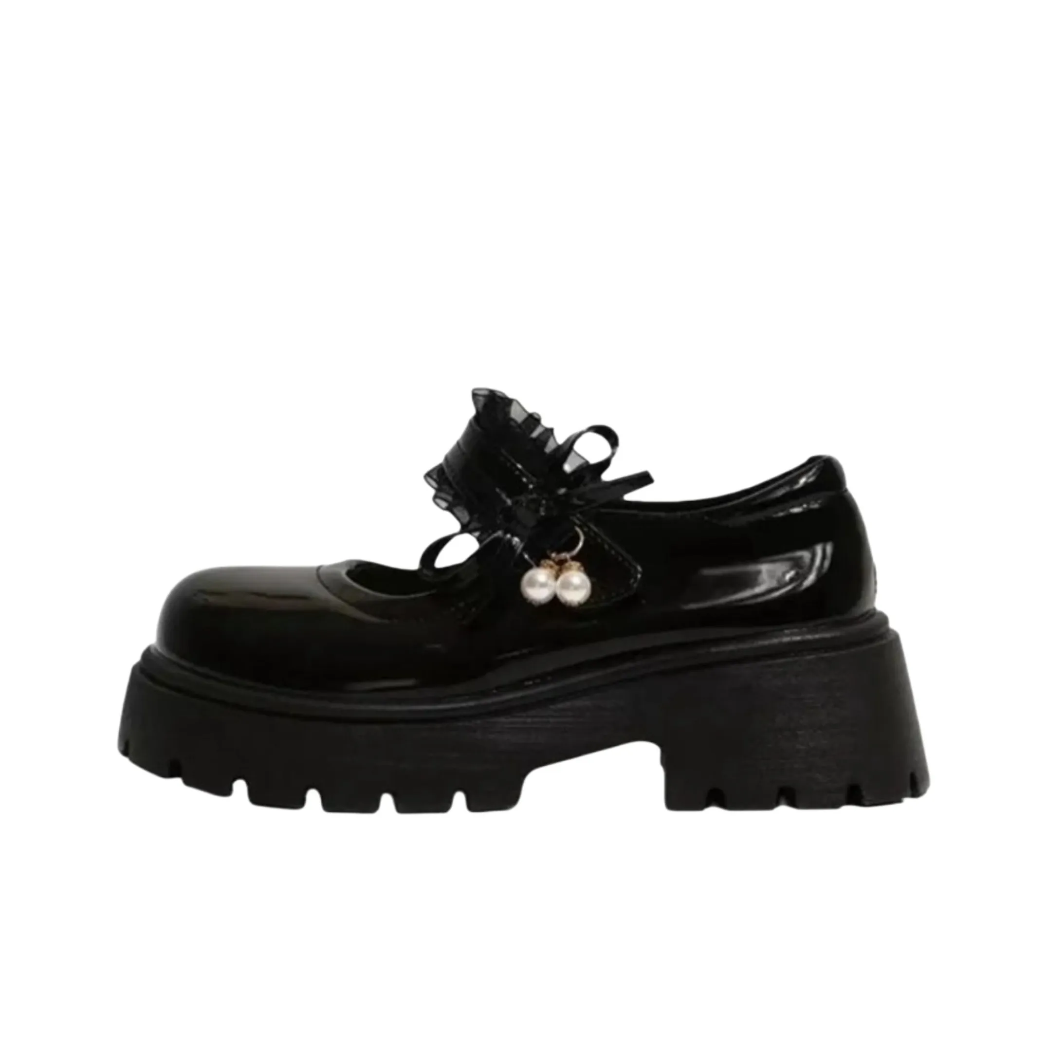 Wuji Грубый каблук Мэри Джейн Женские туфли