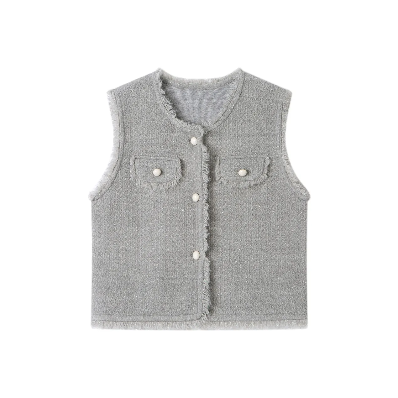 H YXIANG Серый Женский жилет