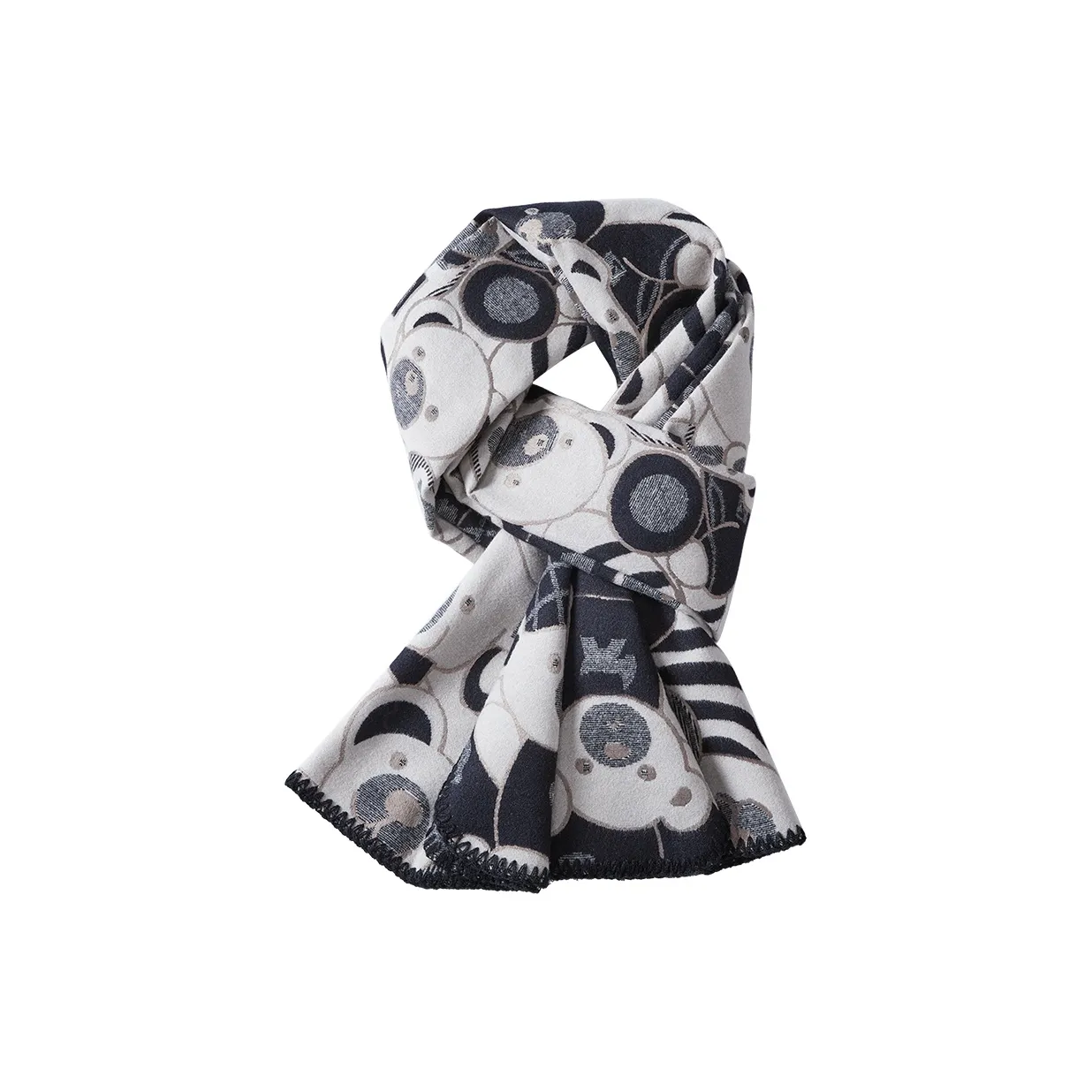 GUSKI Искусственный кашемир Премиум Плюшевая пряжа Украшение Шаль Женская Черный Белый Оранжевый Подарочный набор в коробке