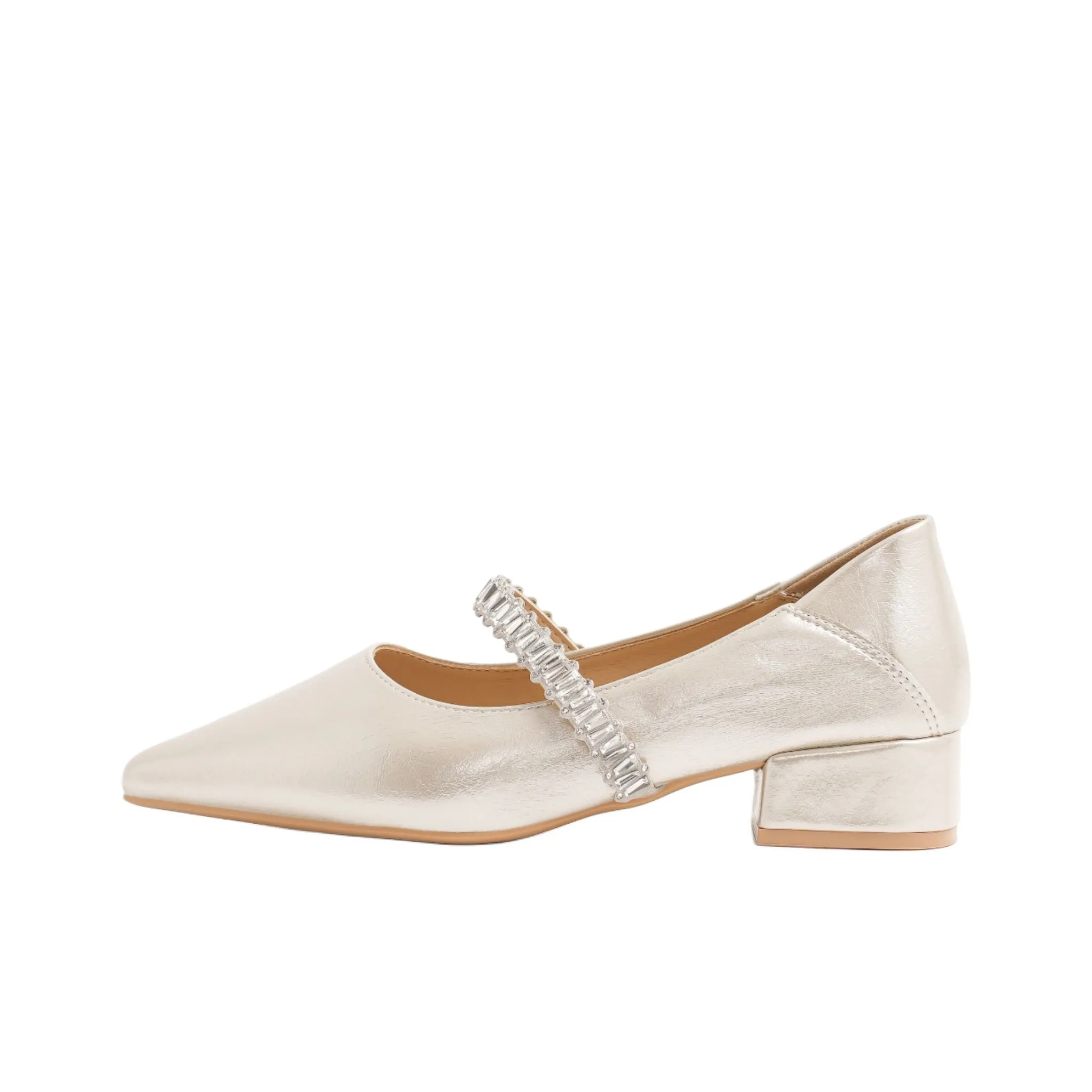 Wuji Грубый каблук Мэри Джейн Женские туфли