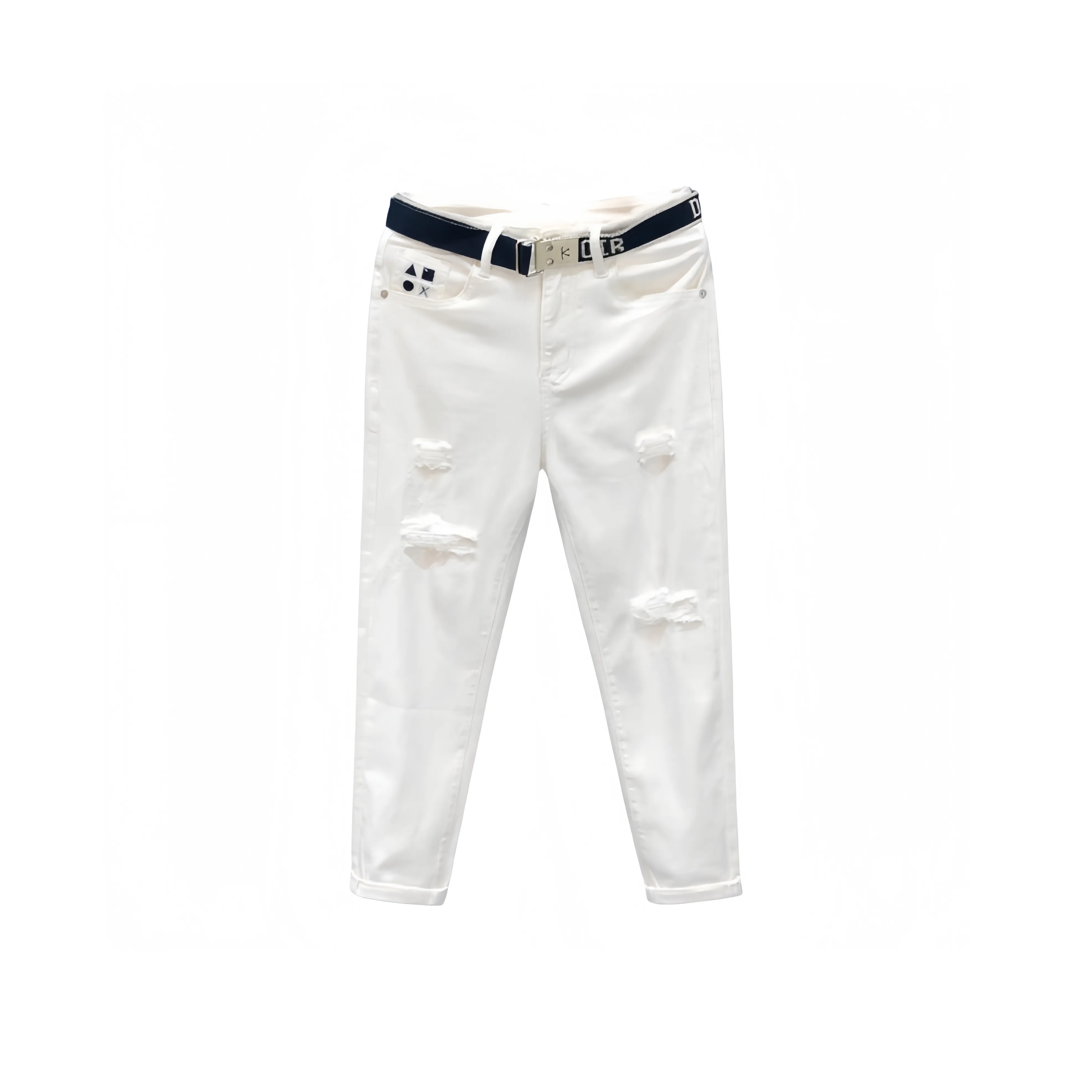 CAT'S PAW Белый Унисекс Джинсы