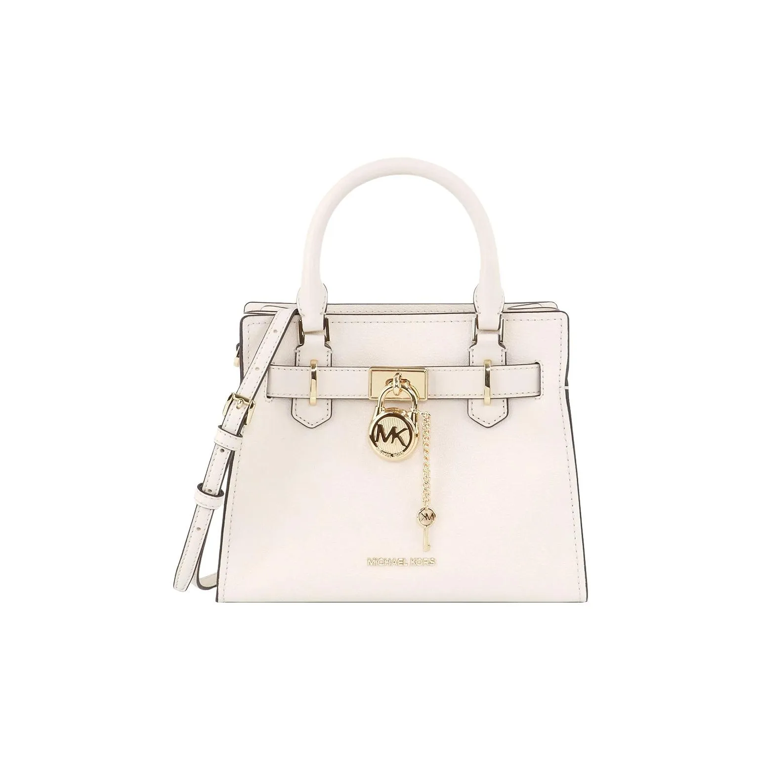 MICHAEL KORS Кожа Замок Голова Сумка Сумка через плечо Сумка Маленькая Женская Молочно-белая