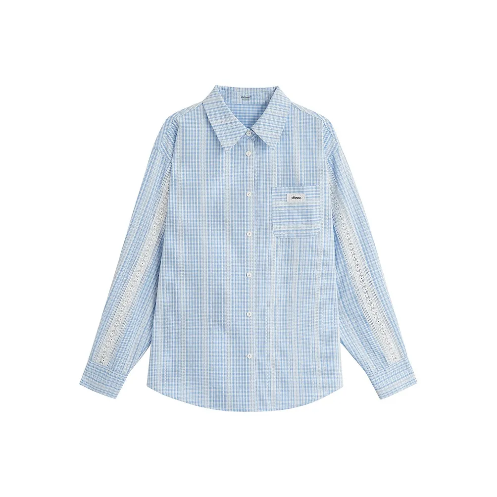 Inman TREASURE совместный бренд Похудение Предосенний Комплект Элегантность Доступный Вечный Модный ATMOSPHERE Рубашка Женская