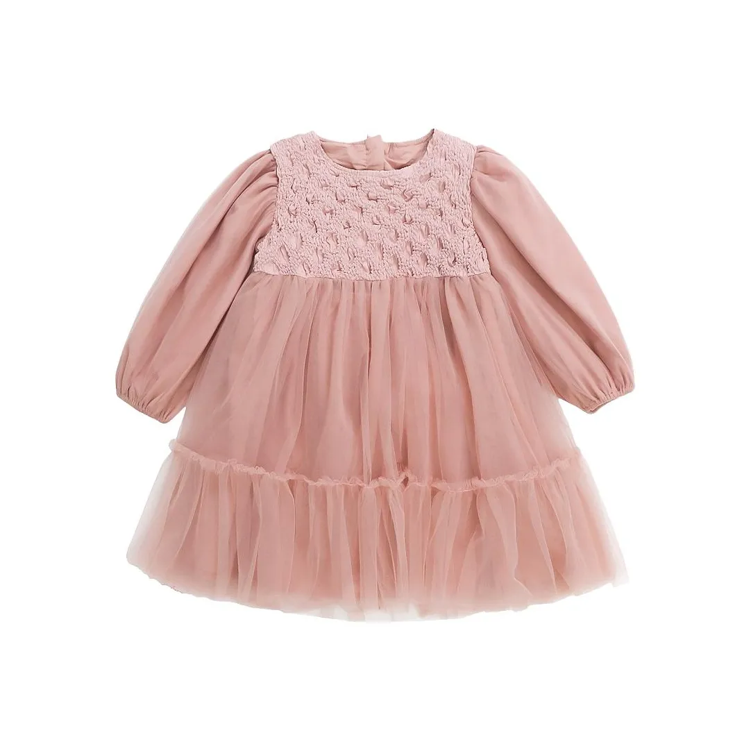 SUPEREDGE Пузырьки Длинный рукав марлевое платье