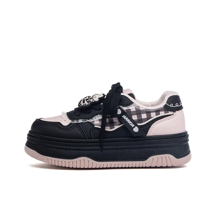 Warrior Аbrasion Resistant Дышащие Низкие Кроссовки для Скейтбординга Женские Черные Розовые
