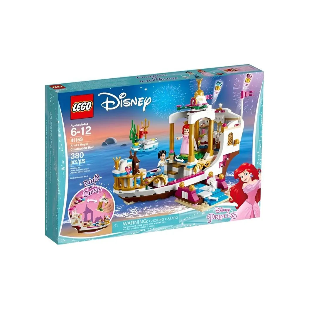 LEGO X Disney Коллекция Ariel Русалка Королевский Праздник BOAT Пластиковые конструкторы 301 600 шт 41153