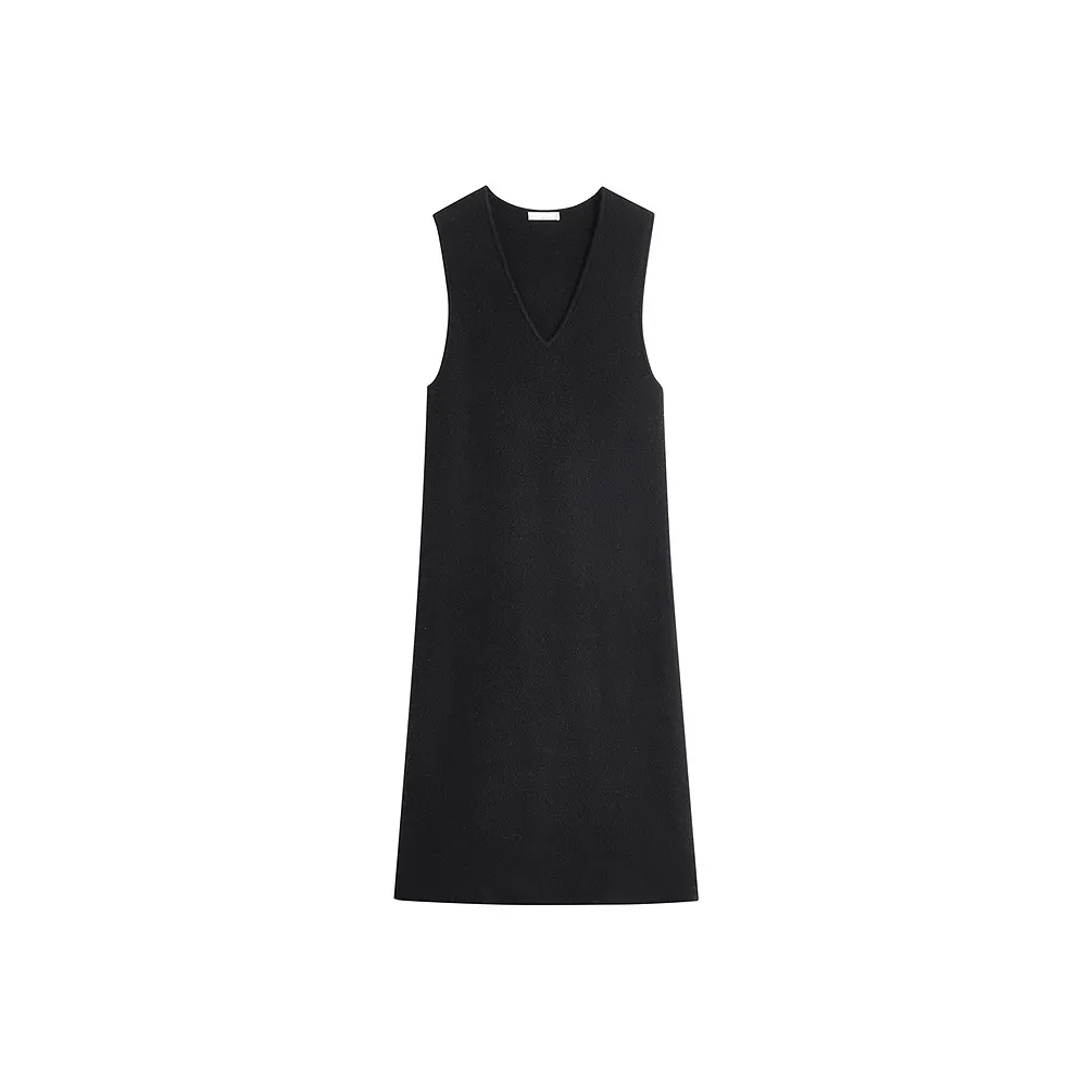 Inman Черный Ambient Exquisite Coquette Style Autumn Premium Feel Timeless Sleeveless Dress Women's