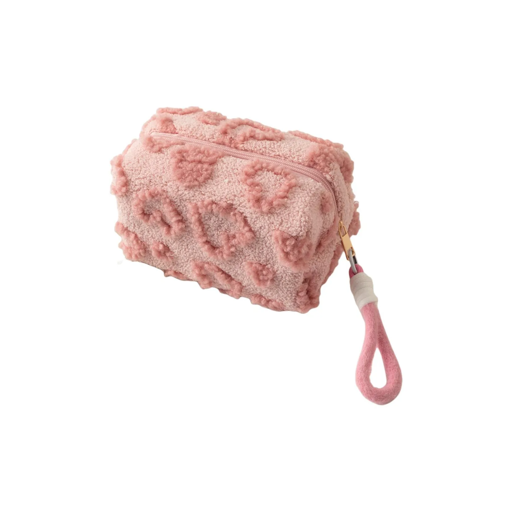 HUADUYU Переносной Шерпа Сердце Косметичка Многофункциональный Легкий Элегантный Путешествие Основное Съемная Косметичка