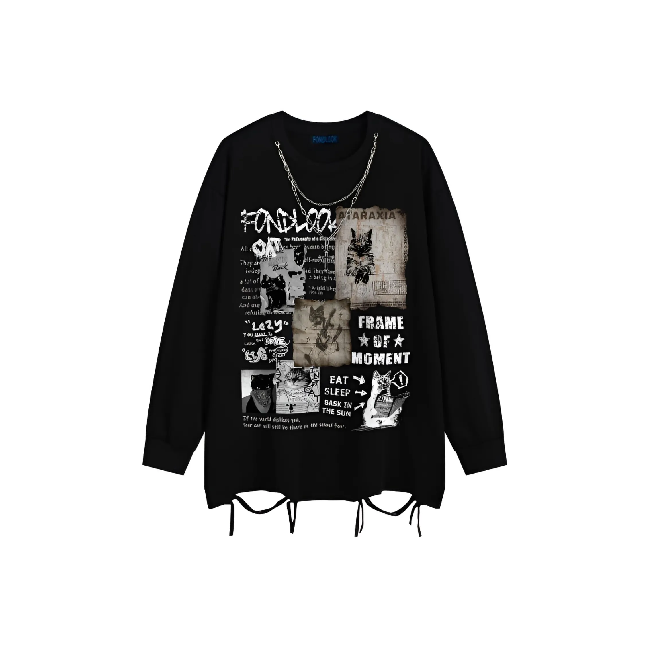 FONDLOOK Длинный рукав Т-рубашка Унисекс