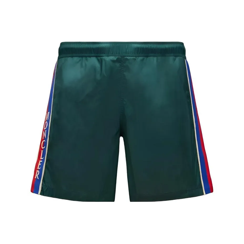 Moncler SS23 Логотип Плавание Шорты Плавки Мужской Темно-зеленый