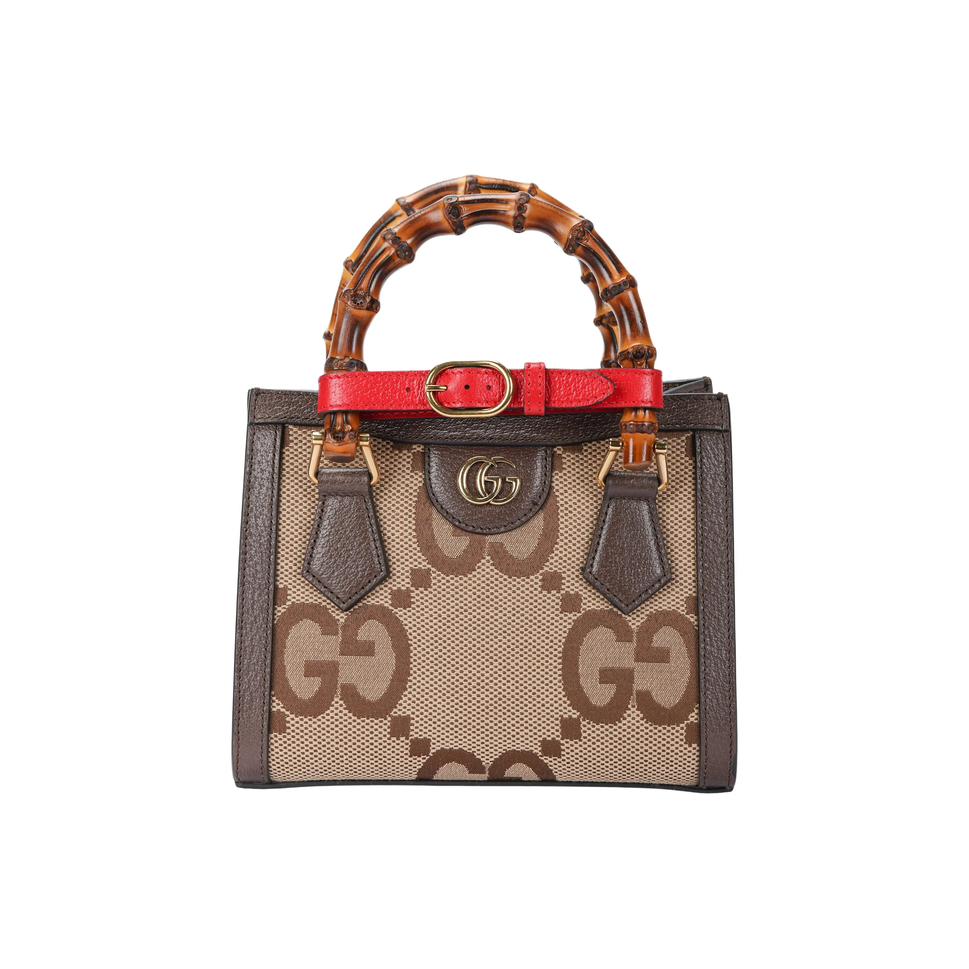 GUCCI Diana Canvas With Leather Tote Bag, Shopping Bag, Shoulder Bag, Crossbody Bag, Handbag Mini Women's Ebony