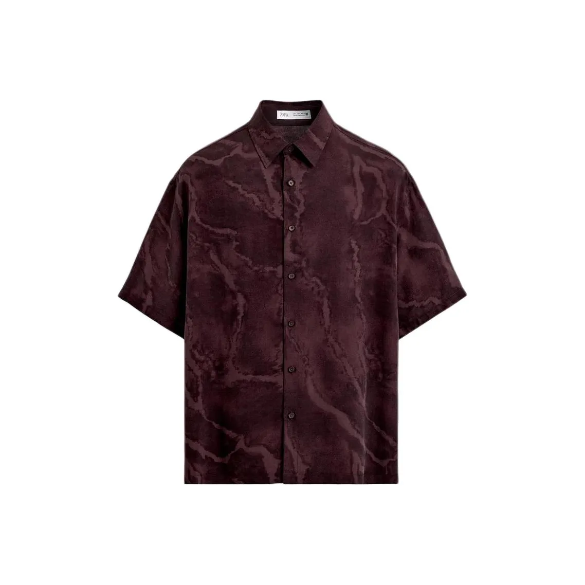 ZARA Темно-красные Мужские Рубашки