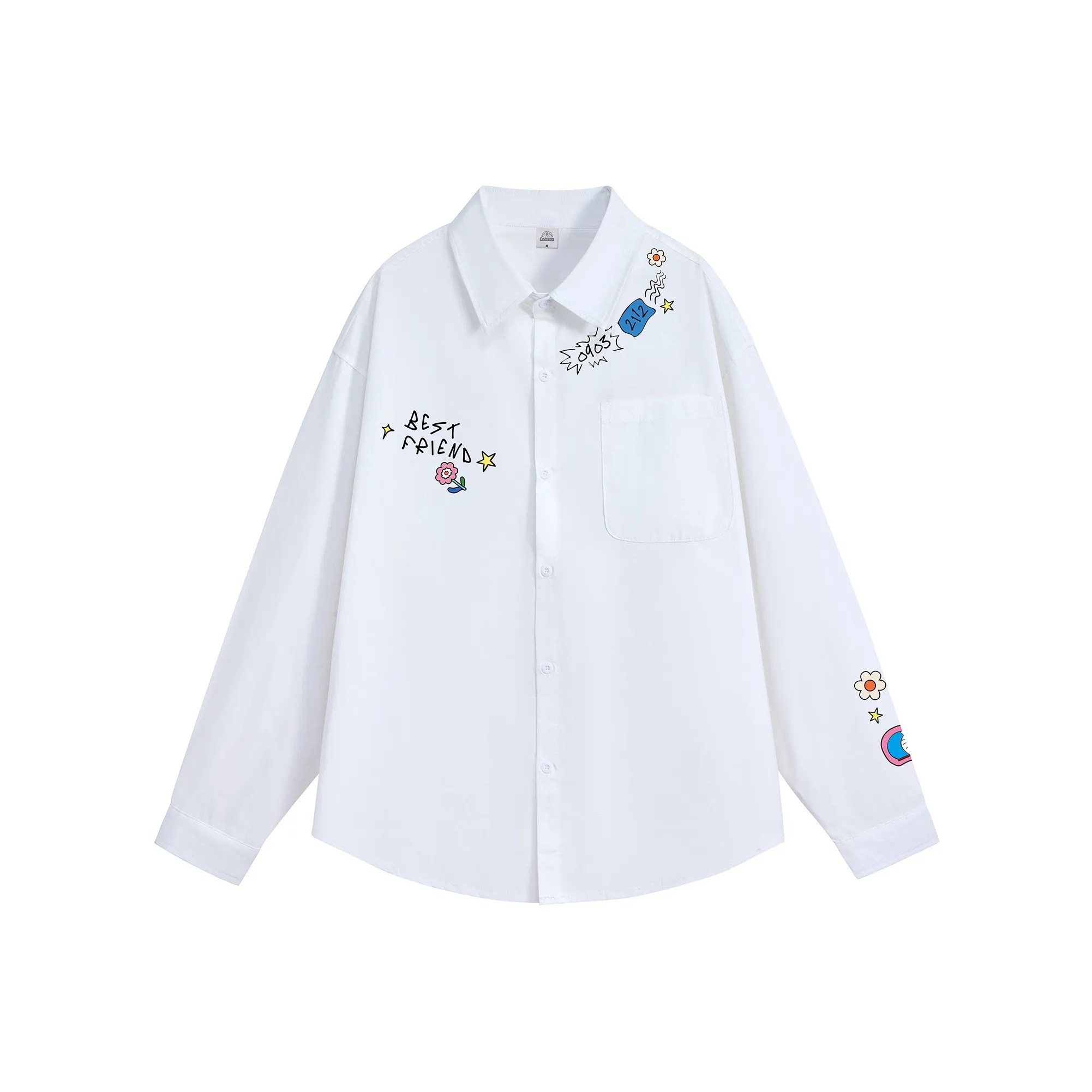 DoraemonA Длинный рукав рубашка унисекс