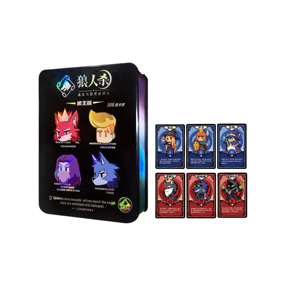 LANGRENSHA Железная коробка Edition Волчий Король Edition 108 шт. Игровая карта Мафия