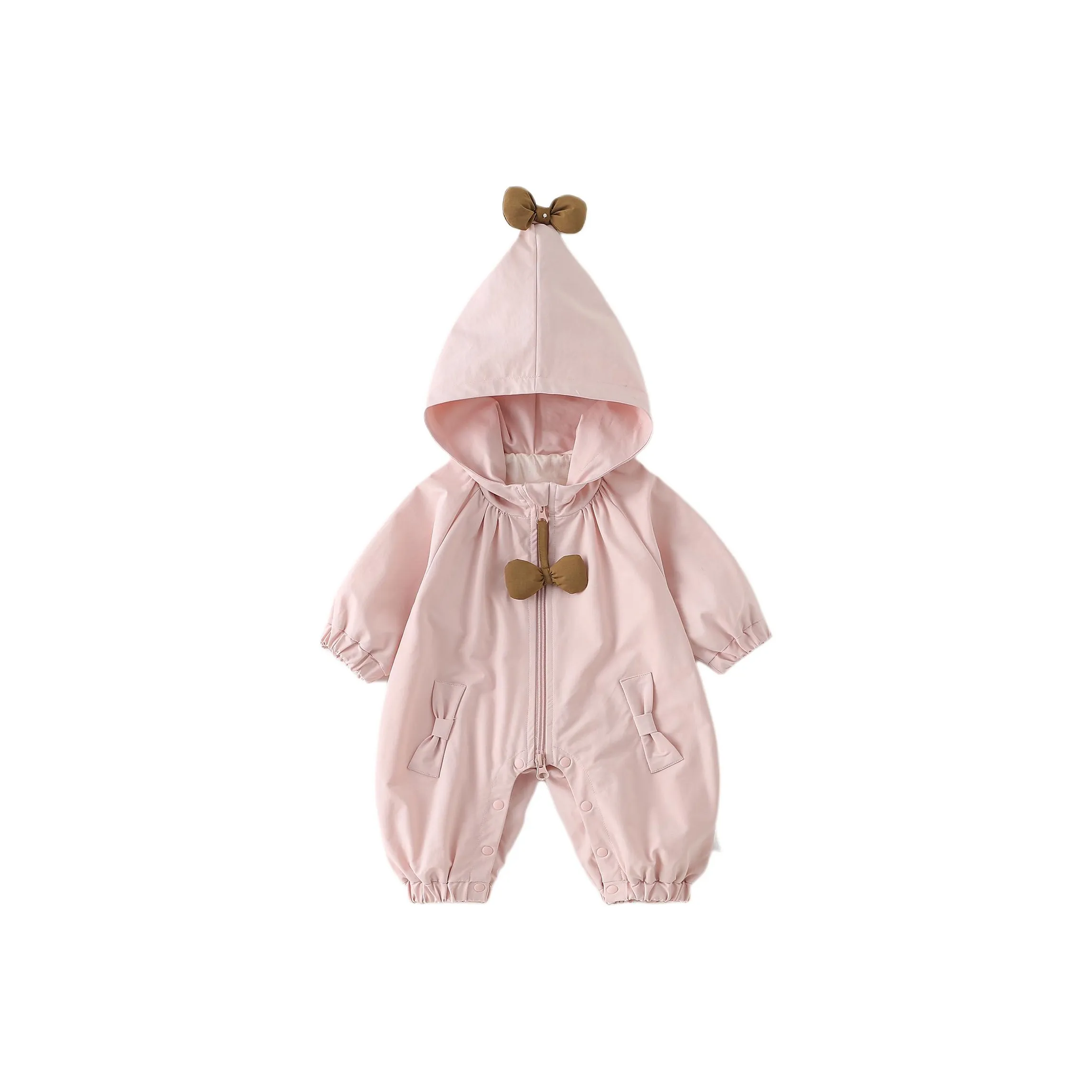 XiaoJinBu Розовые Детские Комбинезоны / Ползунки