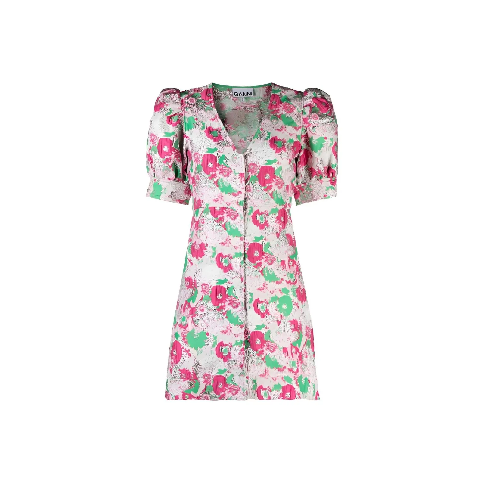 GANNI Короткий рукав Платье Женское Многоцветное